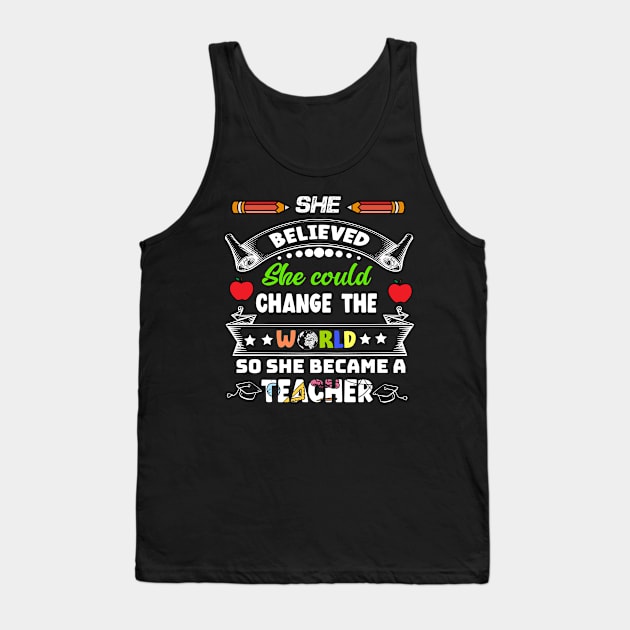 Teacher design shirt Tank Top by Printashopus